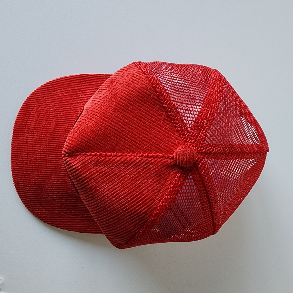 Vintage 80s Guardian Chemicals Corduroy‎ Trucker Hat Cap Snap Back Patch Soldier - Picture 6 of 14